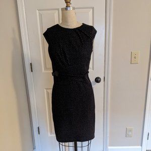 Ann Taylor Black Knit Knee Length Dress 6 Petite